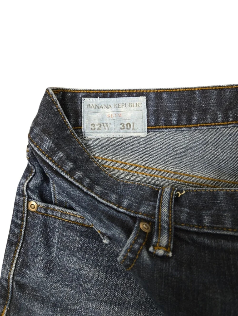 Banana Republic Slim Blue Jeans Mens Size 32x30 Denim Pants Classic Fit
